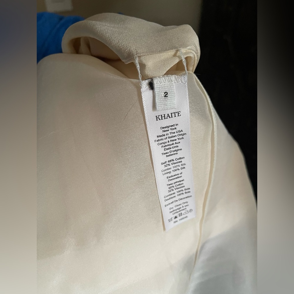 KHAITE Dissa cotton-blend crepe and tulle midi dress - Picture 9 of 9